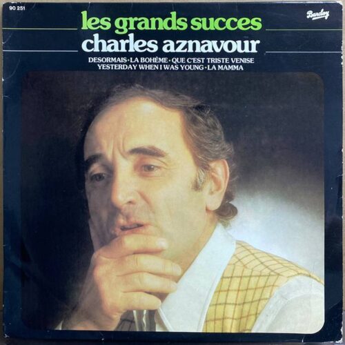 Charles Aznavour — «Les Grands Succes» — виниловая пластинка LP — Франция, 1978 «Barclay» — лицевая сторона