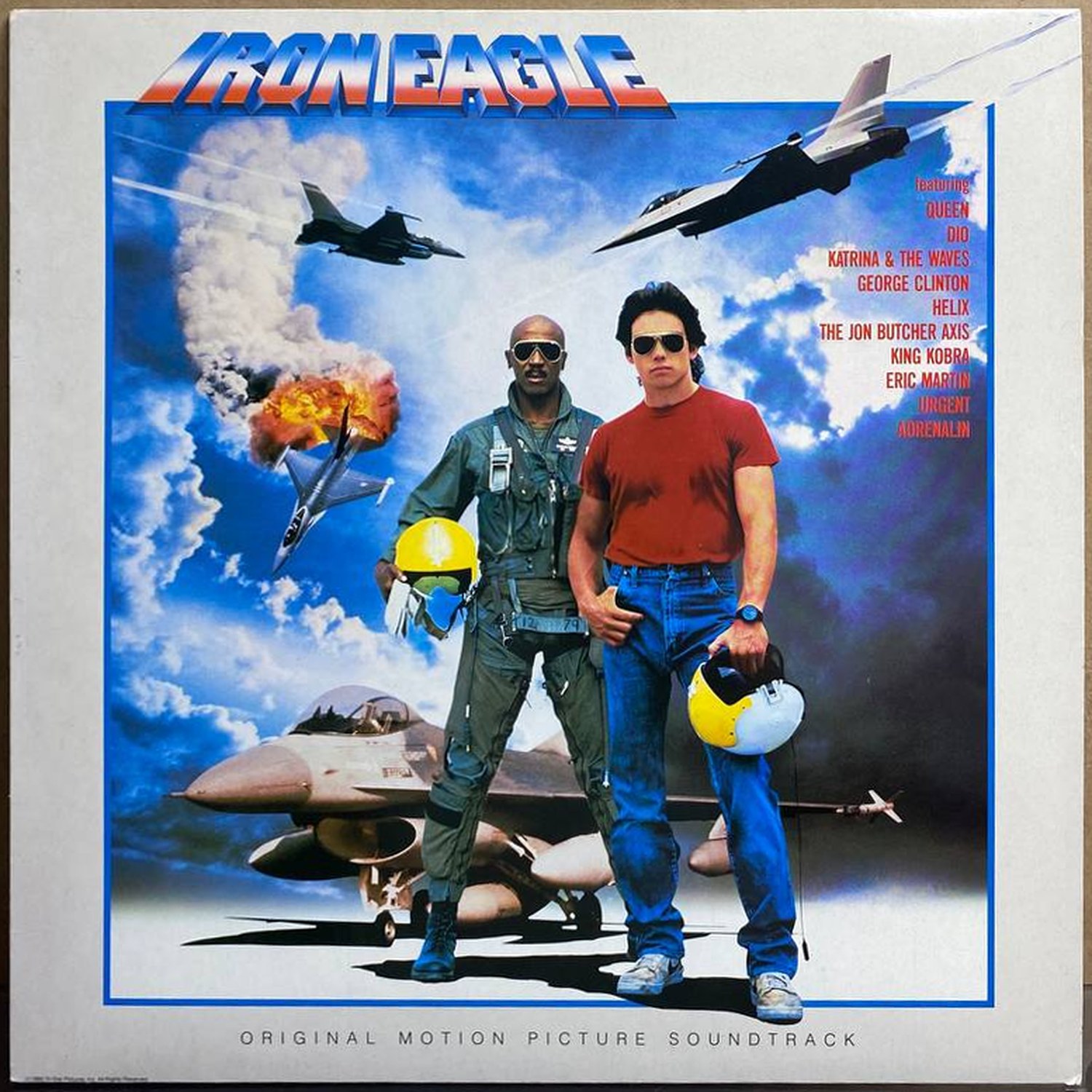 Various — «Iron Eagle (Original Motion Picture Soundtrack)» — виниловая пластинка LP — Нидерланды, 1986 «Capitol Records» — лицевая сторона