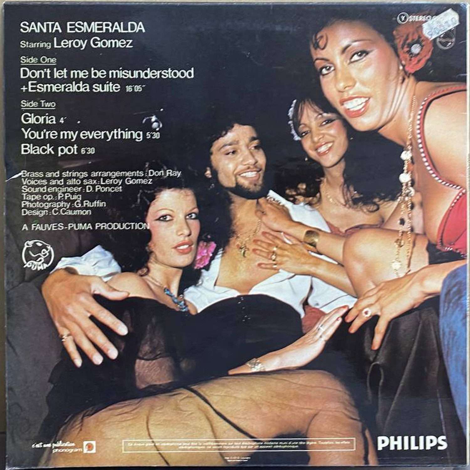 Santa Esmeralda Starring Leroy Gomez — «Don't Let Me Be Misunderstood» — виниловая пластинка LP — «Philips» — оборот