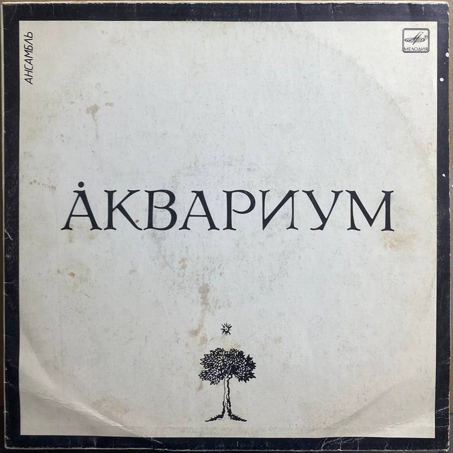 Аквариум — Аквариум, винил, 1987 — лицевая сторона конверта