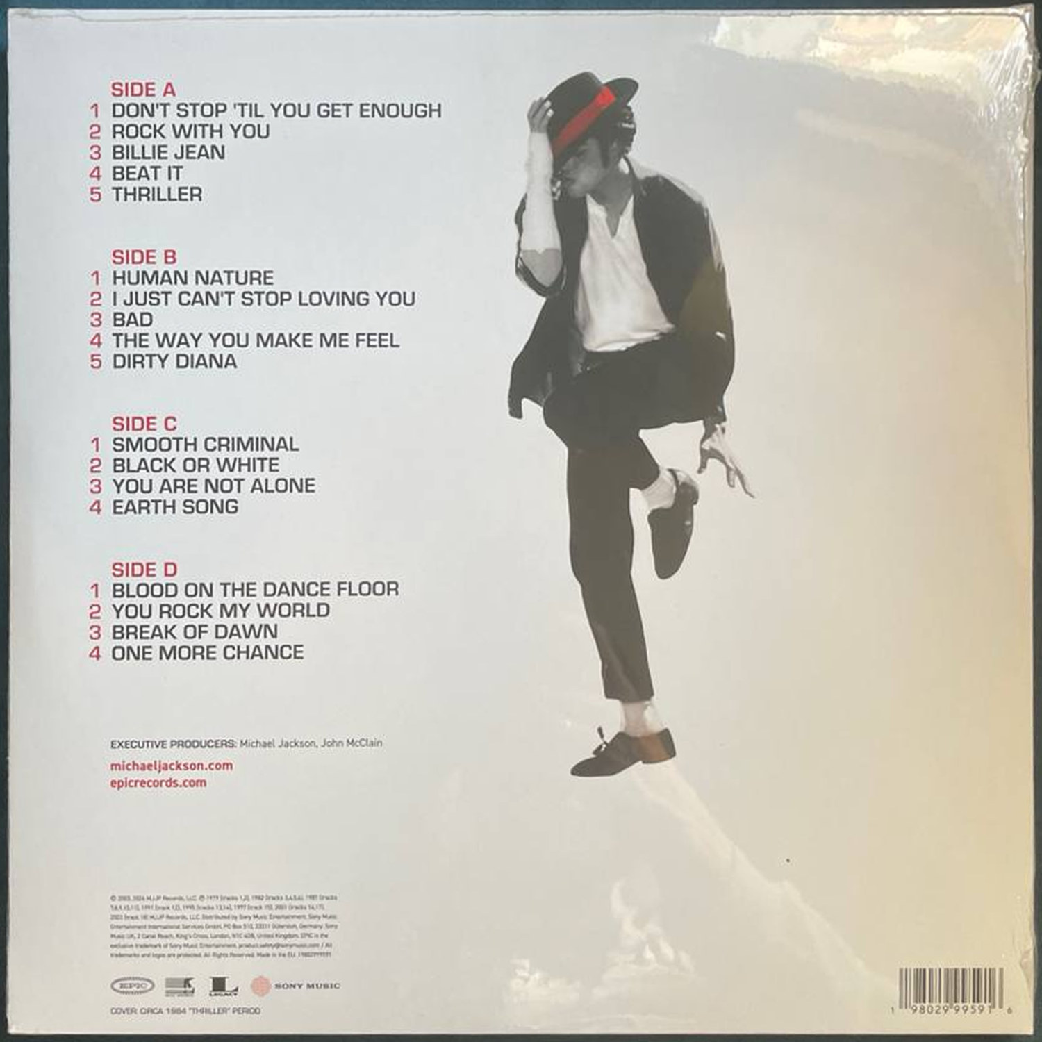 Michael Jackson — Number Ones, винил, 2024 — оборот конверта