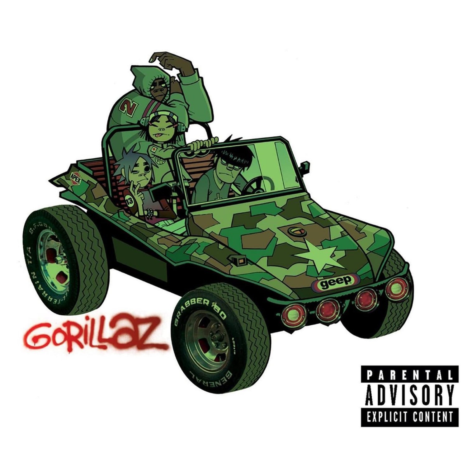 Gorillaz — Gorillaz, винил, 2001 — лицевая сторона конверта