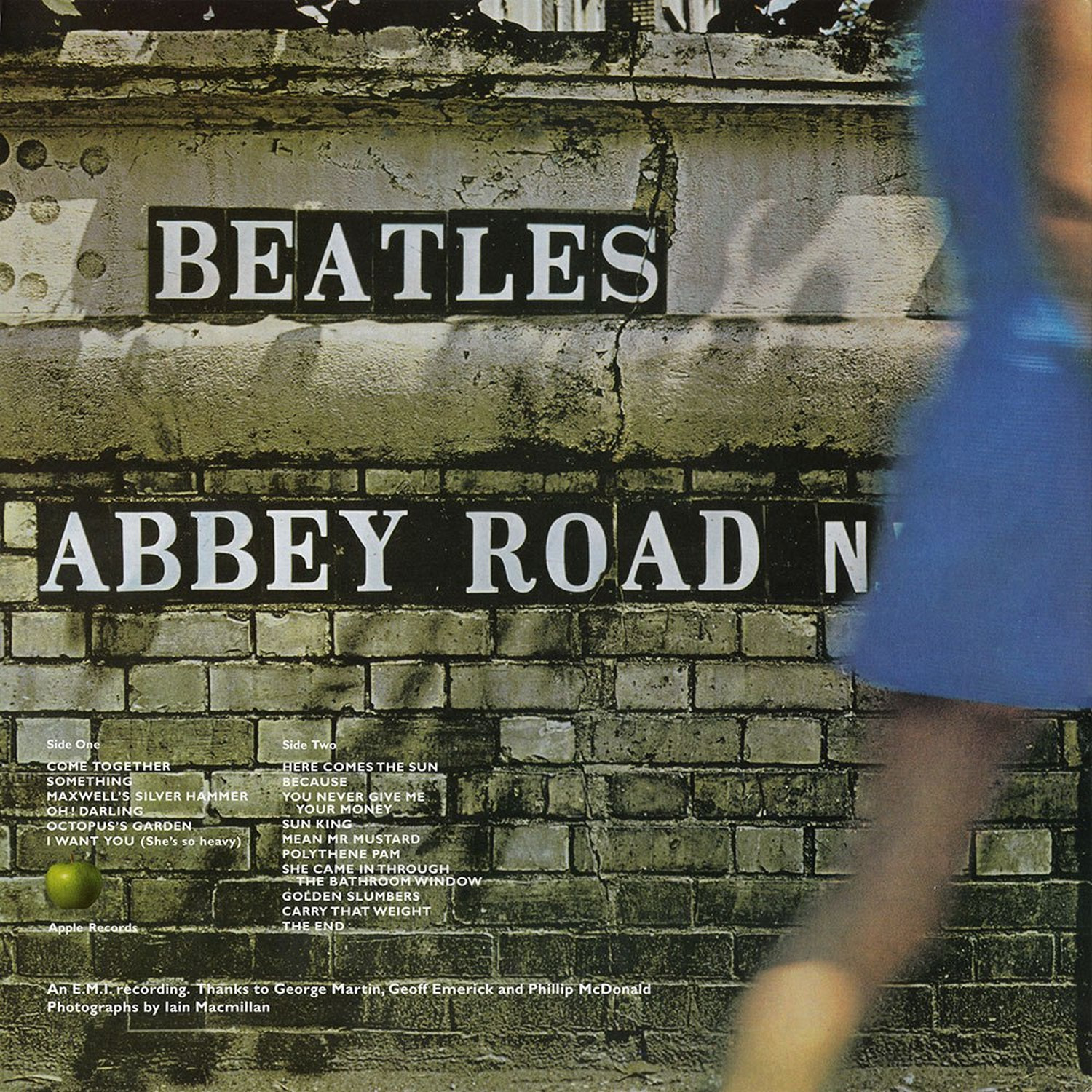 Beatles — Abbey Road, винил — оборот конверта