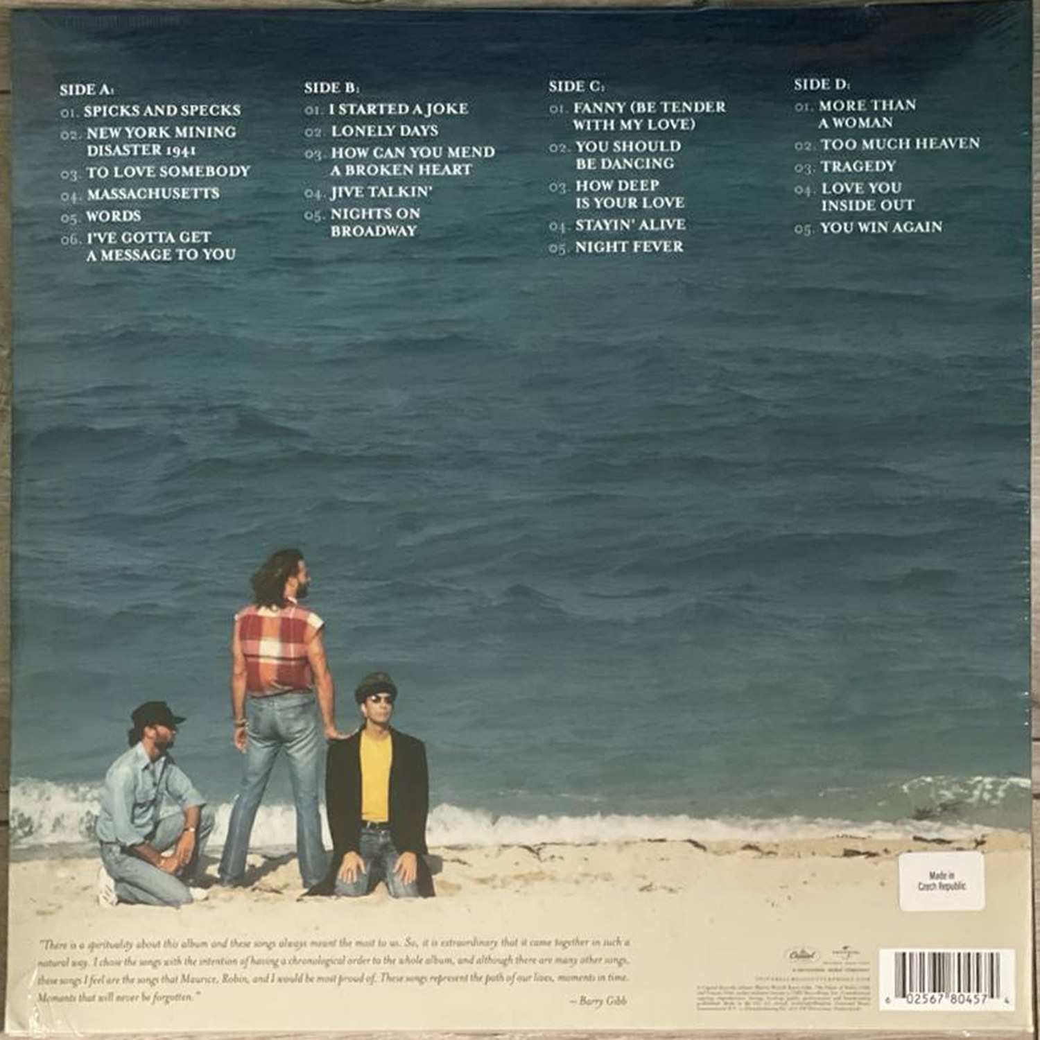 Bee Gees — Timeless: The All-Time Greatest Hits, винил, 2018 — оборот конверта