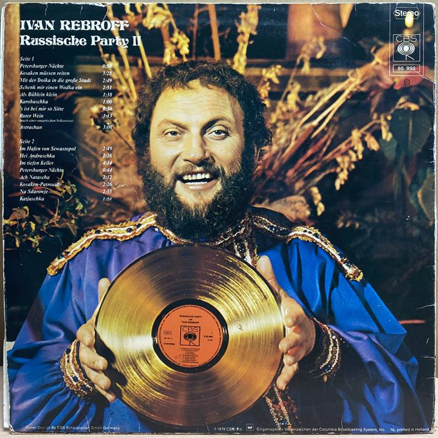 Ivan Rebroff — Russische Party II, винил, 1974 — оборот конверта