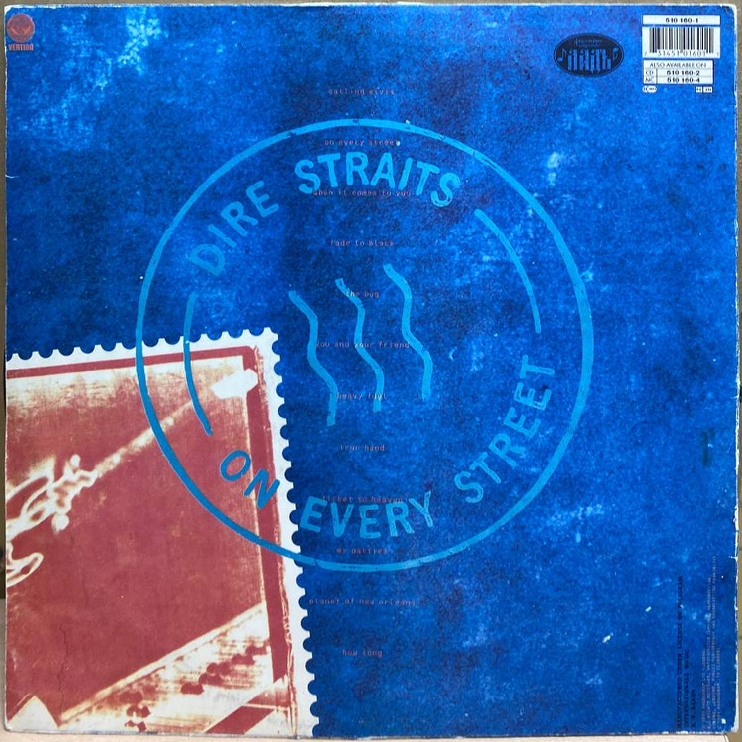 Dire Straits — On Every Street, винил, 1991 — оборот конверта