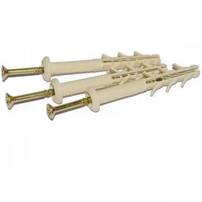 Дюбель  6х 60 с ударным шурупом с грибовидным бортиком (усы)