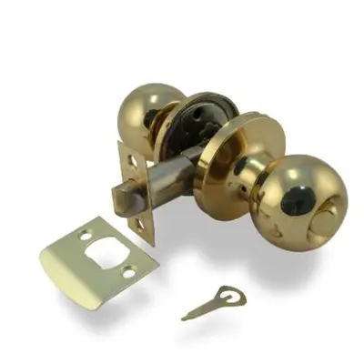 Кнобсет АПЕКС 6072 03 G золото, круглый без ключа