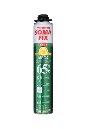 Монтажная пена Soma Fix Mega 65 Plus 850 мл (пистолет)