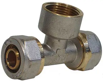 Тройник РВ Т 16х1/2х16 м/пл.