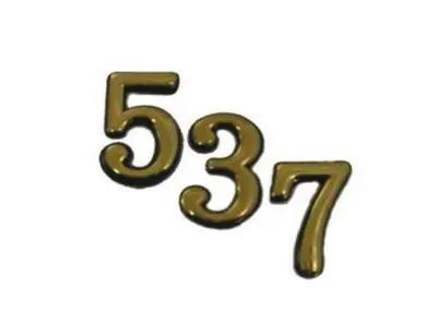 Номерки пластиковые №2 BN/GP черное золото