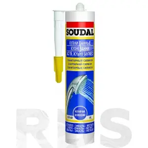 Герметик Soudal силиконовый санитарный прозрачный 280мл