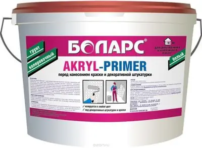 БОЛАРС Грунт акриловый колеровочный Acrylprimer 2100 белый 10кг