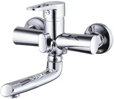 Смеситель ZEGOR PUD3-A045 YW белый ванна с переключ.в корпусе