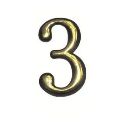 Номерки пластиковые №3 BN/GP черное золото