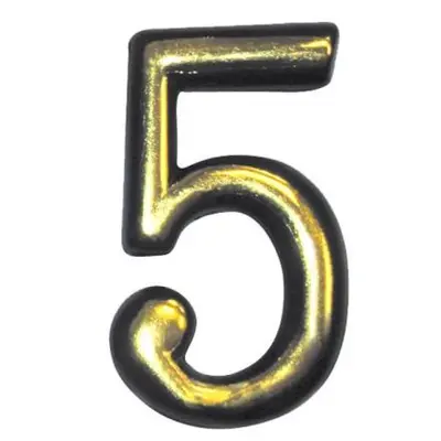 Номерки пластиковые №5 BN/GP черное золото