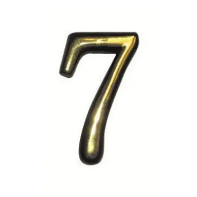 Номерки пластиковые №7 BN/GP черное золото