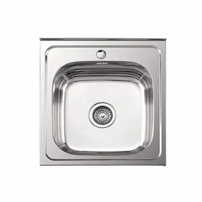 Мойка L95050 500х500х180мм накладная 0,8мм глянцевая