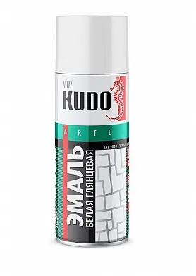 Эмаль KUDO 1001 универсальная белая глянец 520мл