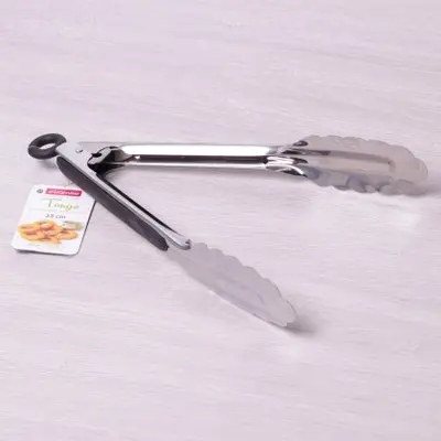 Щипцы Камиле 7520 23 см нерж.сталь с силикон.вставкой на ручках