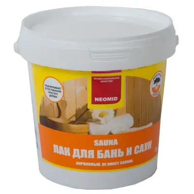 Лак Neomid Sauna акриловый для бань и саун 1л