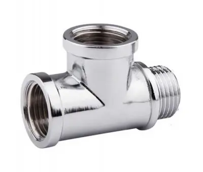 Тройник  1/2" ВВН хром