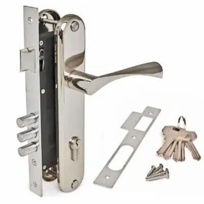 Замок АПЕКС врезной с ручкой 2223/60-AL-CR