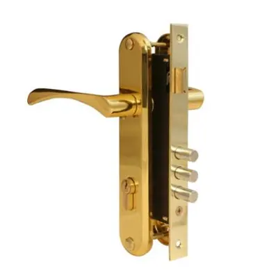 Замок АПЕКС врезной с ручкой 2223/60-AL-G