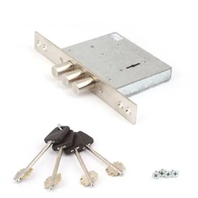 Замок АПЕКС врезной без ручек сувальдный Т-57/S8-Ni