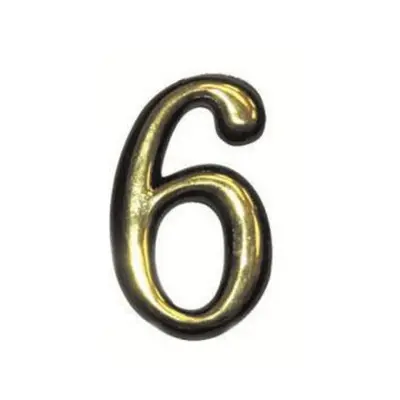 Номерки пластиковые №6 большие BN/GP черное золото