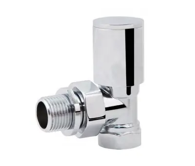 Кран вентильный с американкой 1/2"В - 1/2"Н хром, угловой TIM