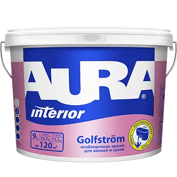 Краска AURA Golfstrom особопрочная для ванной и кухни  0,9л