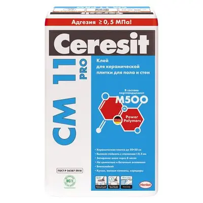 Клей CERESIT СМ-11 PRO для плитки 25кг
