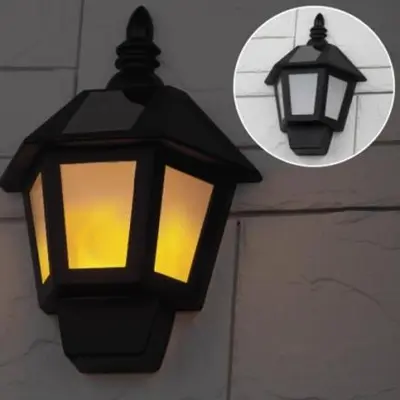 Светильник фасадный ERAFS08-36 Фонарь 2 режима (огонь/холодный свет) 40LED 7лм солнечная батарея ЭРА