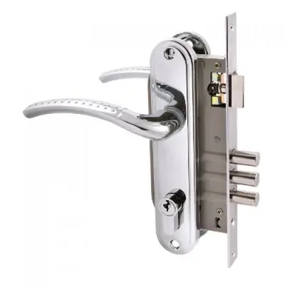 Замок АЛЛЮР врезной с ручкой 132/3 CP хром