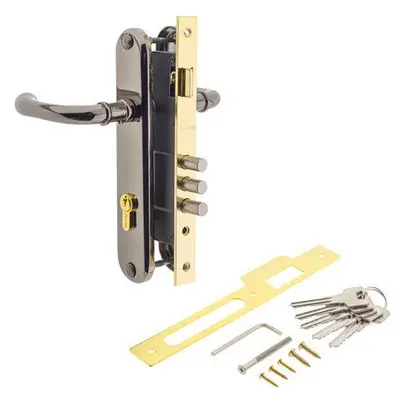 Замок АПЕКС врезной с ручкой 2210/60-B/G