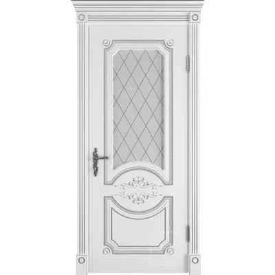 Дверь VFD Milana 3D (73) Д0 800х2000мм эмаль белая патина серебро