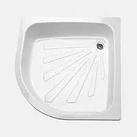 Поддон LORANTO стальной полукруглый 80х80x15