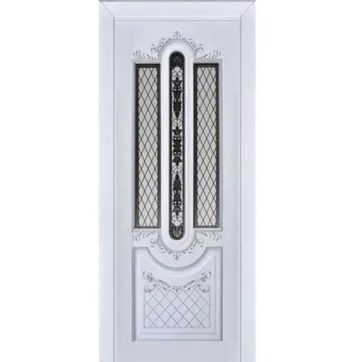 Дверь КФД Александрия 800 * 2000 Эмаль белая + серебро ФП ПО