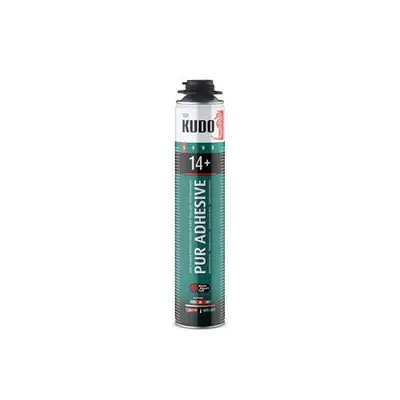 Клей-пена Kudo Pur Adhesive 14+ теплоизоляция 1000мл пистолет