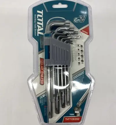 Набор ключей звезда TORX 9шт Т10-Т50 Total