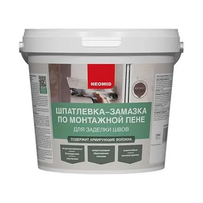Шпатлевка по монтажной пене Neomid 5,0 кг