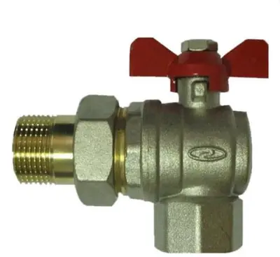 Кран шаровый 1/2 с американкой угловой