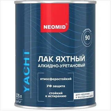 Лак Neomid Yacht яхтный алкидно-уретановый п/матовый 0,75л