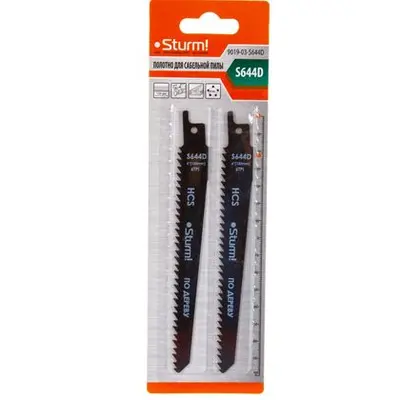 Полотно для сабельной пилы Sturm дерево 2шт 150/4мм