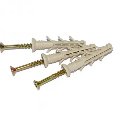 Дюбель  6х 60 с ударным шурупом с потайным бортиком (усы) /уп.100шт./