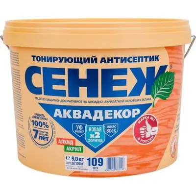 Антисептик СЕНЕЖ Аквадекор Х2-109 орех 0,9кг