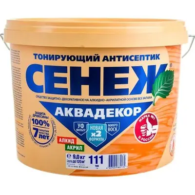 Антисептик СЕНЕЖ Аквадекор Х2-111 тик 0,9кг