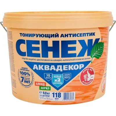 Антисептик СЕНЕЖ Аквадекор Х2-118 венге 0,9кг