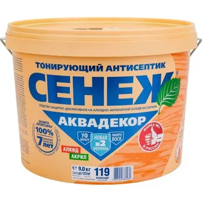 Антисептик СЕНЕЖ Аквадекор Х2-119 палисандр 0,9кг